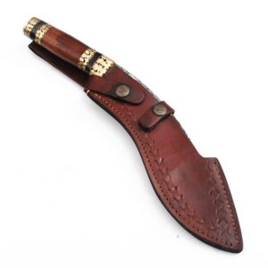 CUSTOM MADE FORGED DAMASCUS STEEL KUKRI HUNTING KNIFE