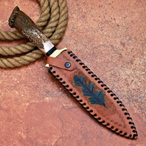 Custom Handmade J2 Steel Dagger with Stag Horn Handle