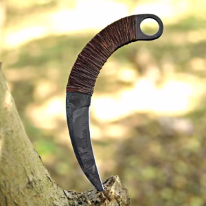 Handmade J2 Steel Karambit Knife with Italian Leather Sheath
